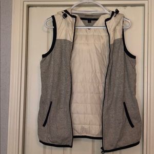 Grey navy and white vest